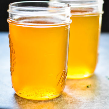 easy clarified butter recipe in two glass jars