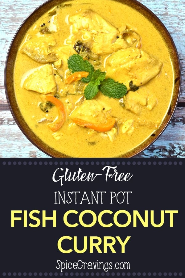This is an easy Instant Pot recipe for making Fish Coconut Curry