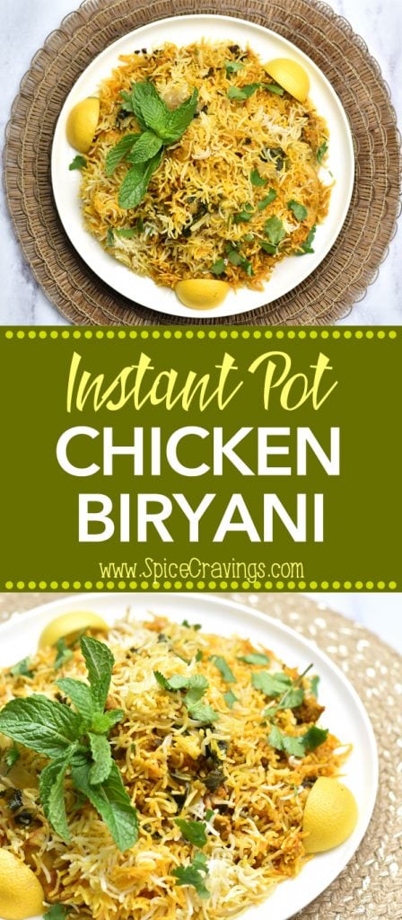 Chicken Biryani in Instant Pot is a delicious and easy recipe, in which basmati rice is steam-cooked with chicken marinated in yogurt & warm Indian spices.. #food #foodie #foodblogger #delicious #recipe #instantpot #recipes #easyrecipe #cuisine #30minutemeal #instagood #foodphotography #tasty #Indian #curry #Biryani #Rice