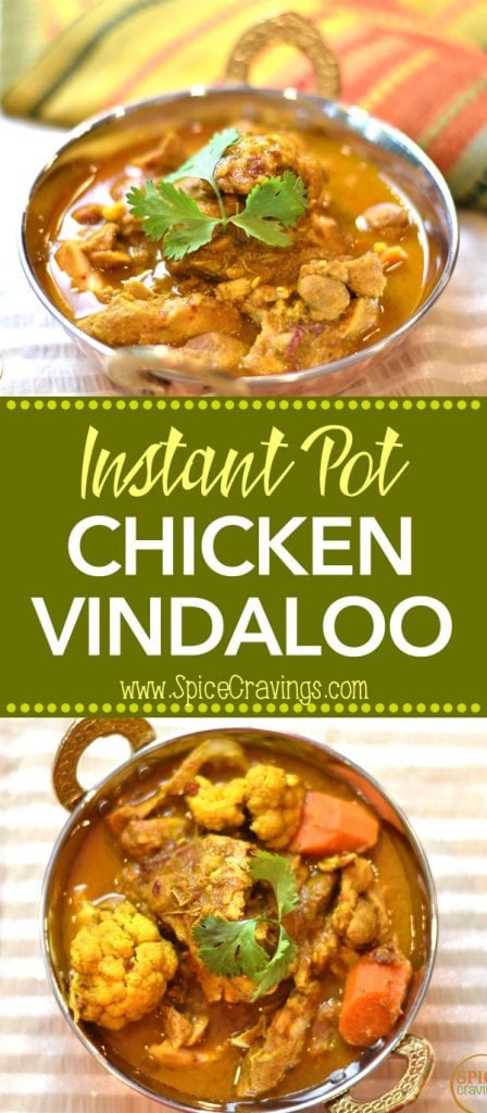 Low-Carb Chicken Vindaloo, Chicken Vindaloo Keto in Instant Pot by Spice Cravings. Chicken Vindaloo Keto is a variation of the popular Indian curry dish from the west coast of India. Adaptation of Portuguese dish, carne de vinha d'alhos. #food #foodie #foodblogger #delicious #recipe #instantpot #recipes #easyrecipe #cuisine #30minutemeal #instagood #foodphotography #tasty #curry #indian