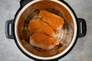 chicken breast in instant pot seasoned with spices