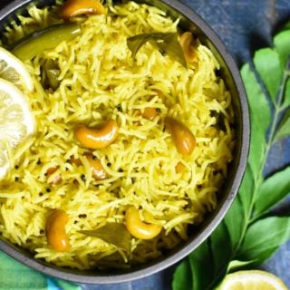 Indian flavored Instant Pot lemon rice
