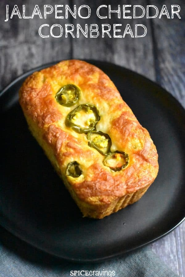 A loaf of spicy, cheesy and sweet Jalapeno Cheddar Cornbread