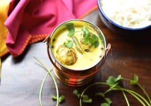 Punjabi-Kadhi-chawal, yogurt curry with rice, instant pot pot-in-pot cooking, garam masala kitchen