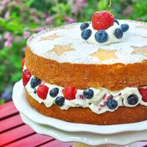 Red White Blue Cake