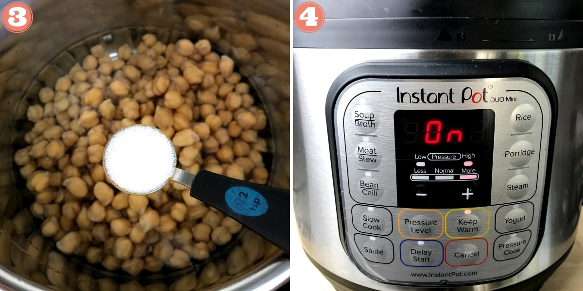 Adding salt to the chickpeas in Instant Pot