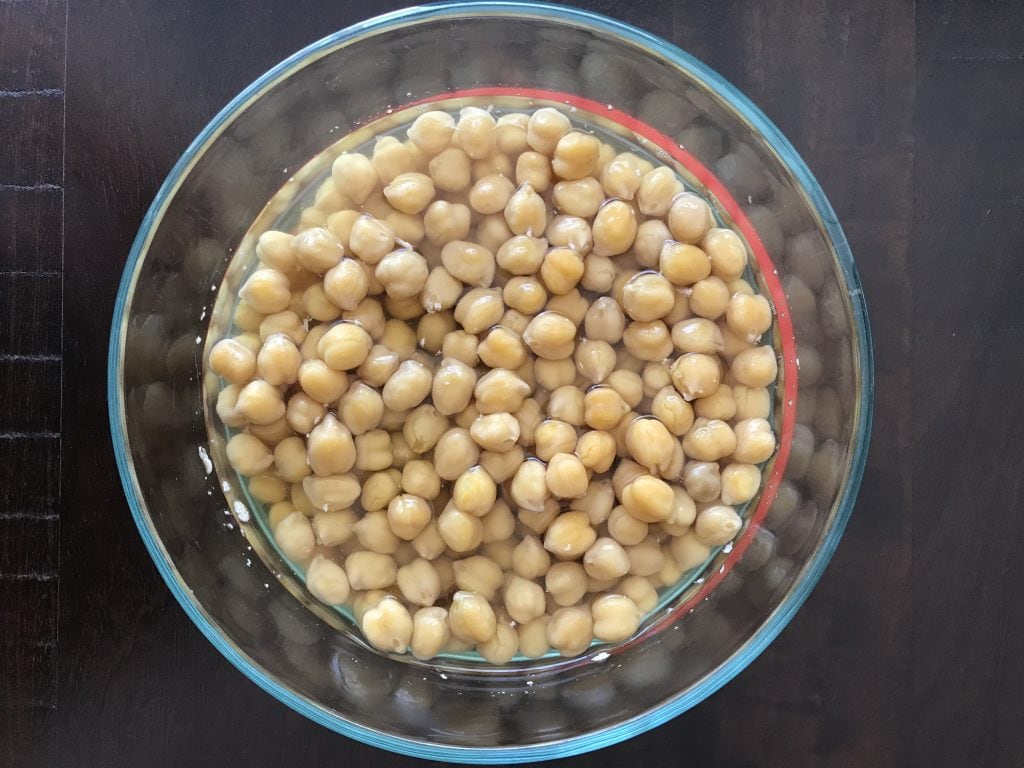 Dried chickpeas cooked in an Instant Pot (pressure cooker)