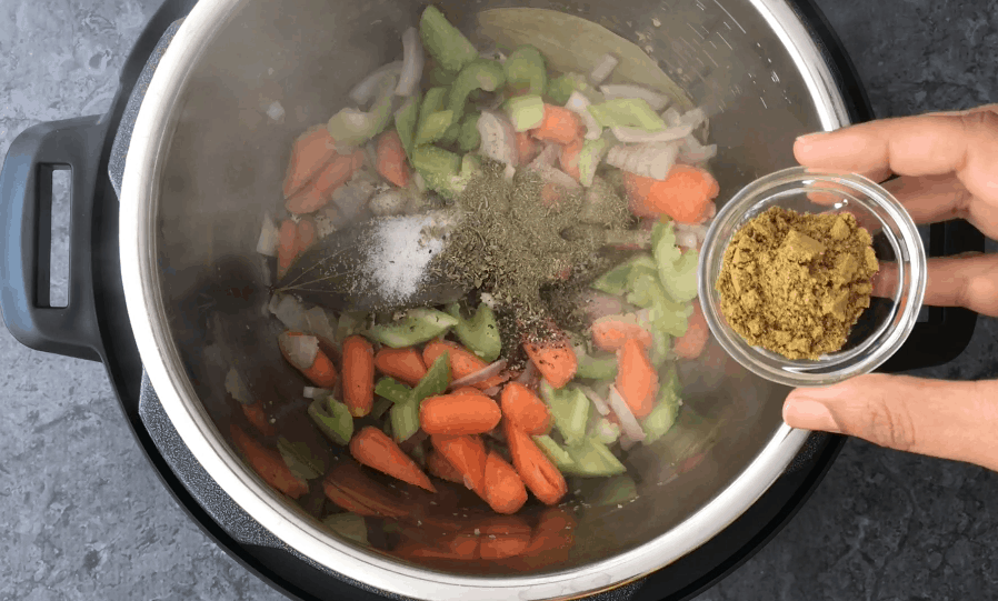 Adding ground coriander to Chicken Noodle Soup