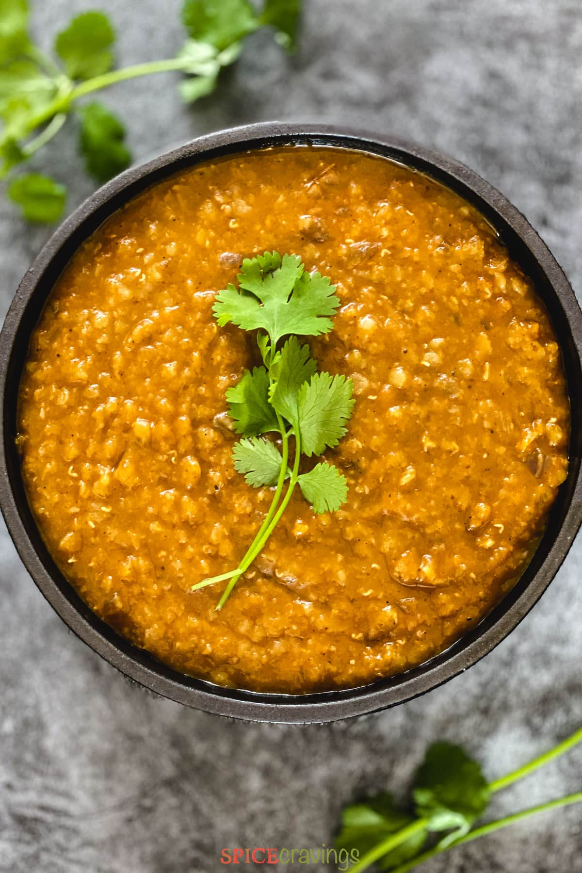 Misir Wot Ethiopian Red lentil soup made in Instant Pot