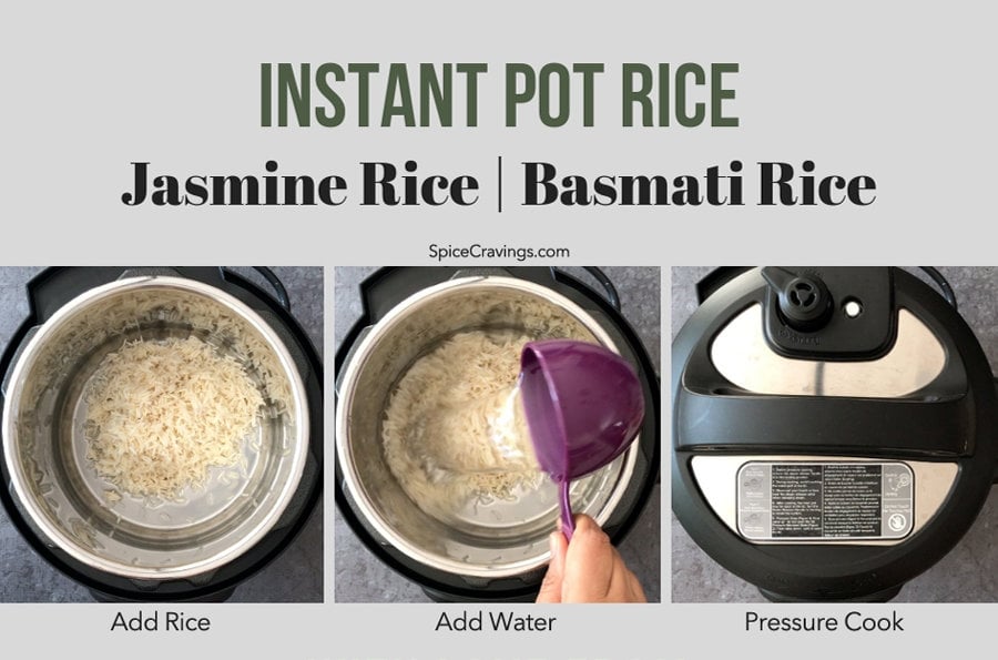 Step by Step instructions to make Instant Pot basmati or Jasmine Rice