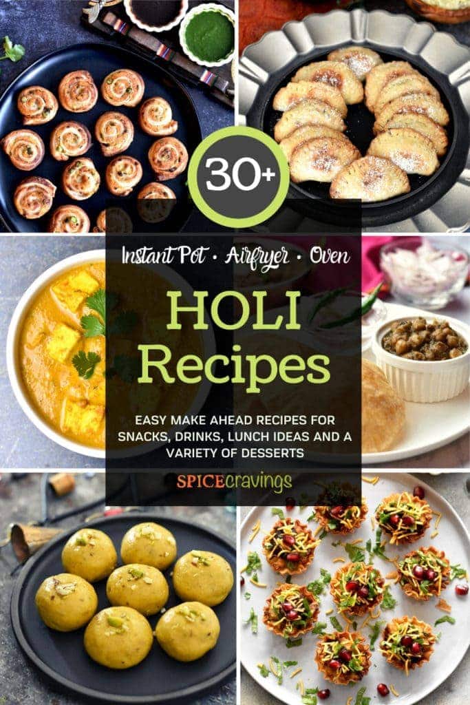 A collection of Indian recipes for the festival of Holi