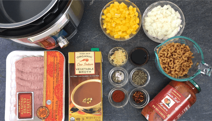 Ingredients to make Goulash in Instant Pot
