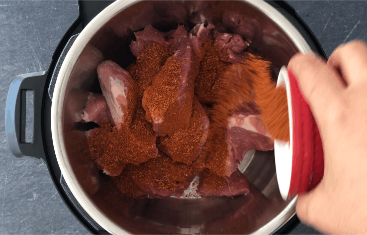 Add spices in the Instant Pot