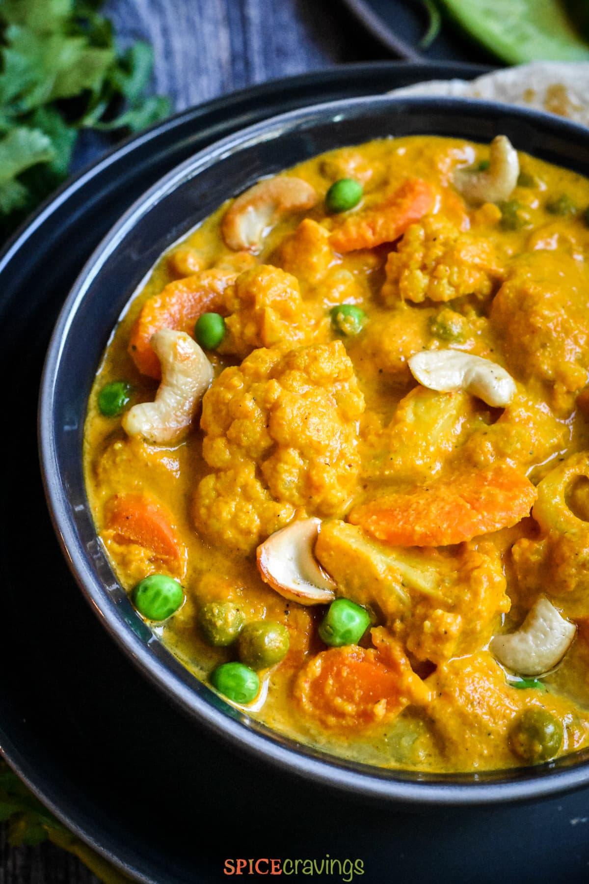 Vegetable Korma with cauliflower and carrots
