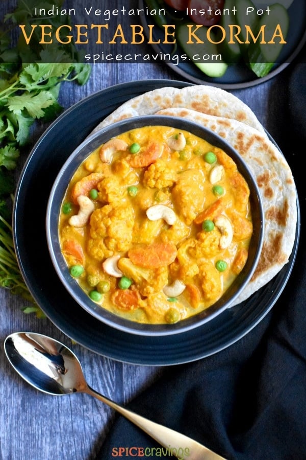 Vegetable Korma with cauliflower and carrots