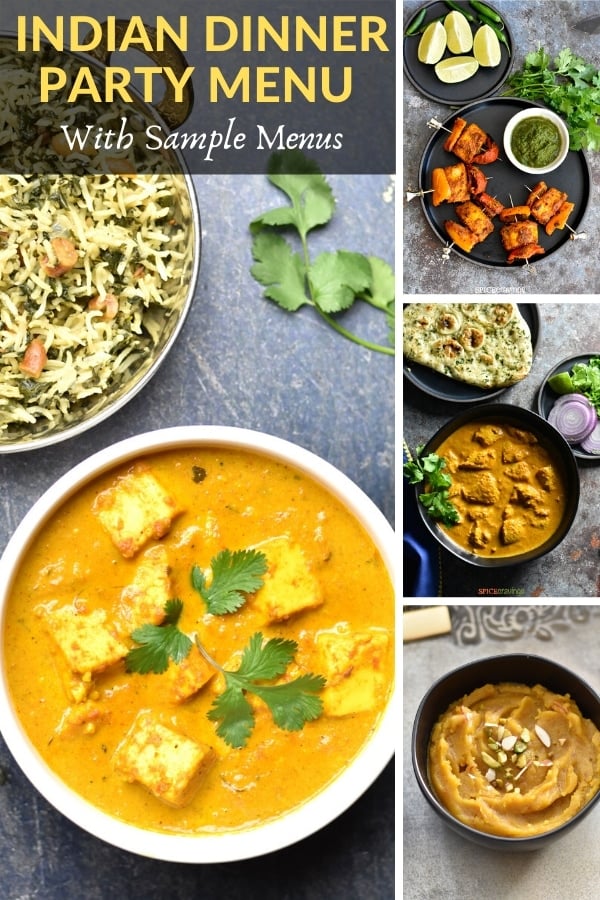 A collection of recipes for an Indian Dinner party