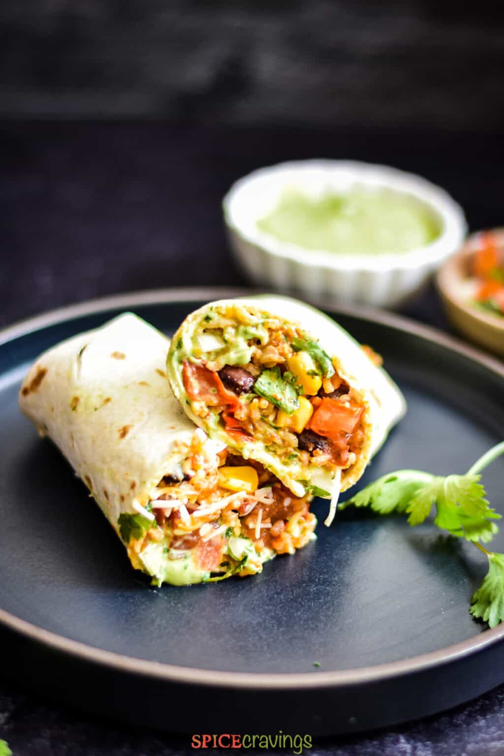 Cheesy Bean and Rice Burrito | Spice Cravings