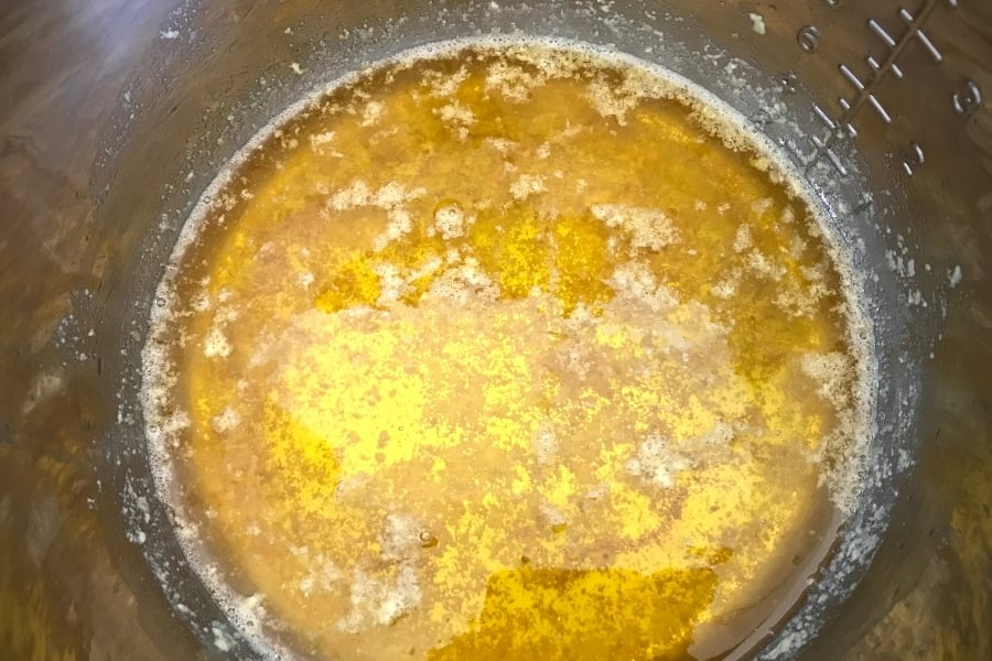 milk solids caramelizing in butterfat