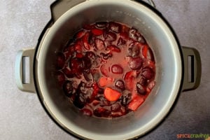 Plums with juices in the Instant Pot