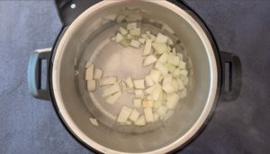 sauteing chopped onions in Instant Pot