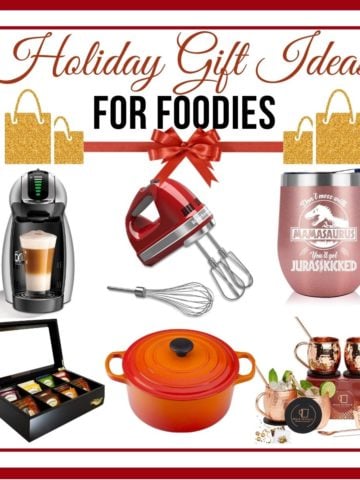 Holiday gift guide showing coffee maker and small kitchen appliances