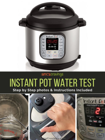 Instant Pot image showing the water test process