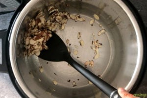 Sauteing almond chips in the instant pot insert