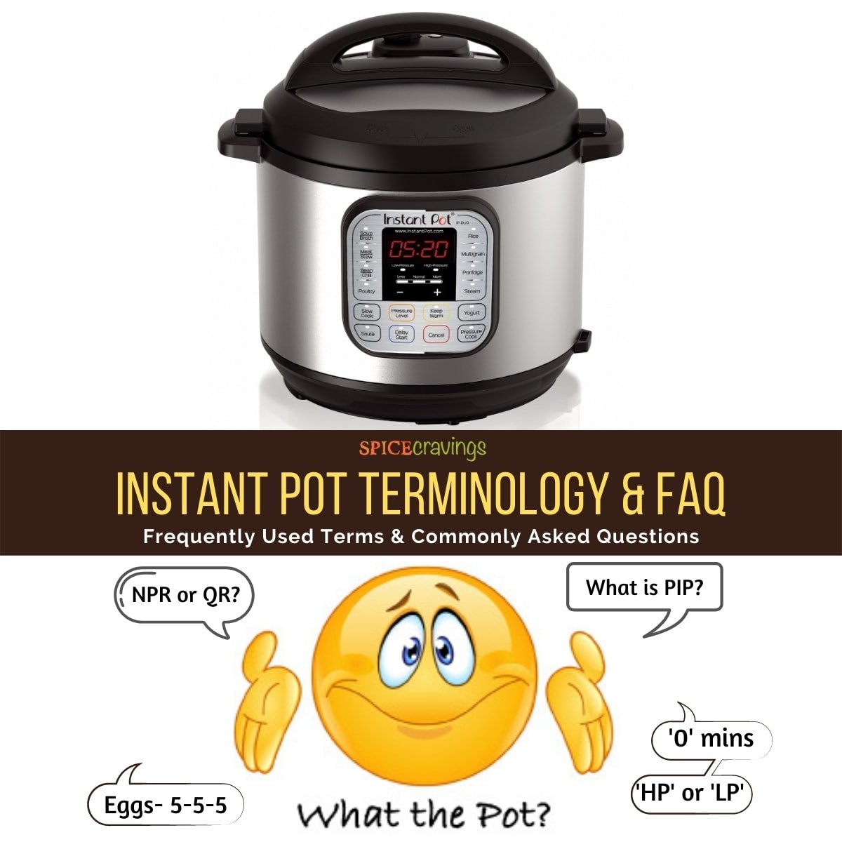 Instant Pot Terminology & Commonly Asked Questions