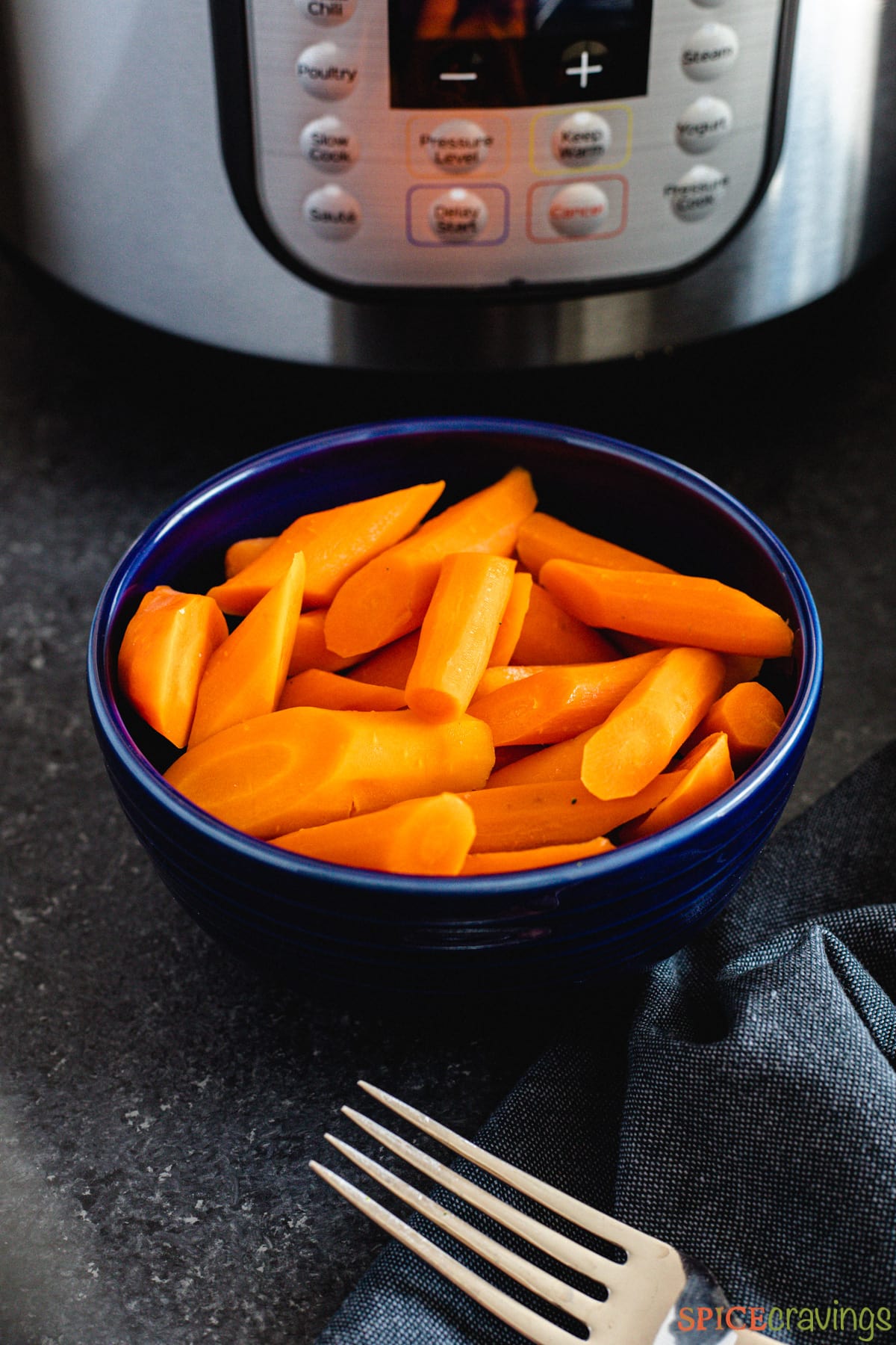 Instant Pot carrots in a bowl