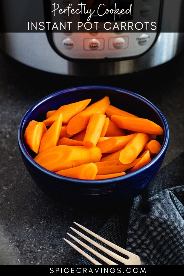 Pressure cooker carrots in a bowl