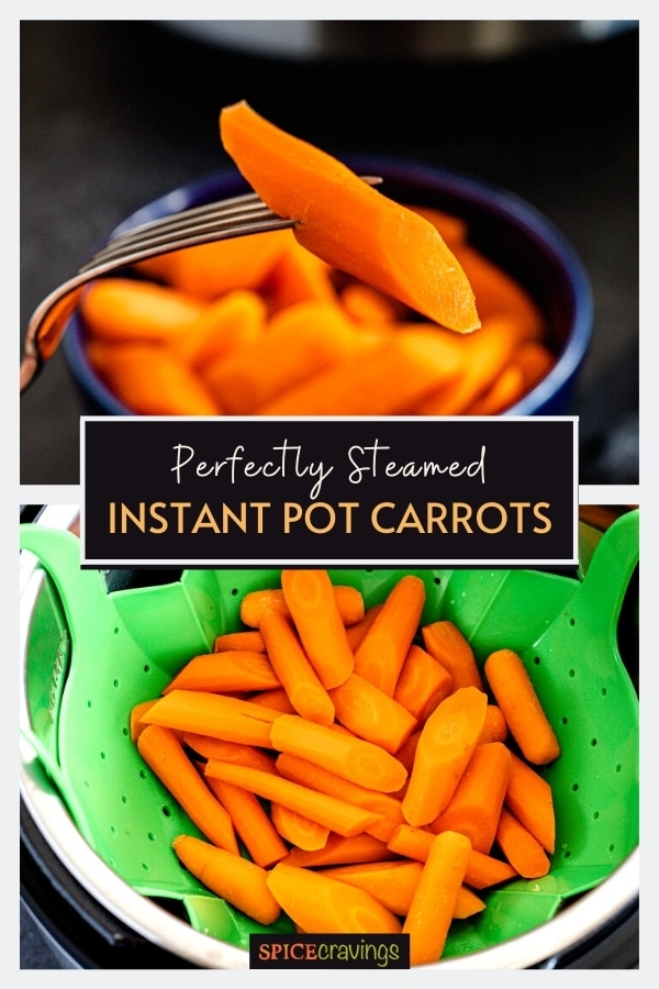 Carrots cooked in the Instant Pot in a bowl