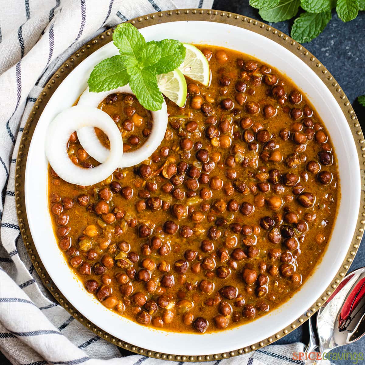 Kala Chana (Black Chickpeas Curry) in Instant Pot - Spice Cravings