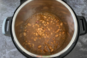 Beans cooking in an Instant Pot