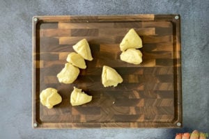 eight balls of samosa dough