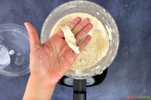 hand squeezed samosa dough