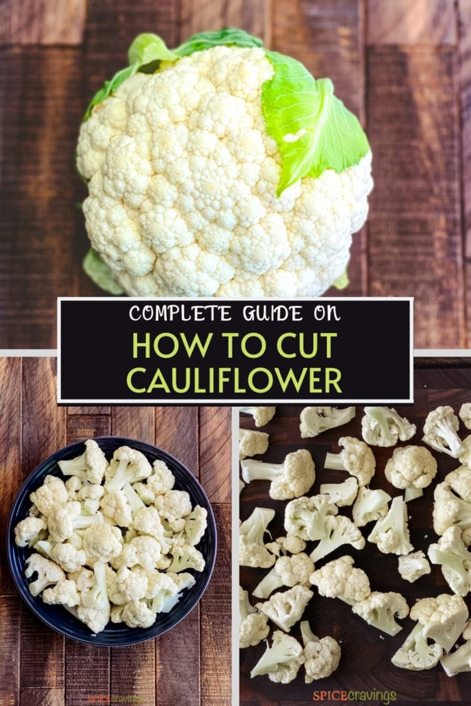 cauliflower head and cauliflower florets