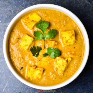 bowl of paneer butter masala titled "Easy 30-Minute Instant Pot Recipe: Paneer Butter Masala"