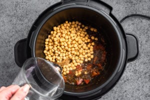 Adding water to Instant pot with chickpeas