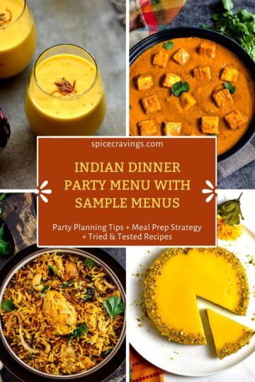 Indian Dinner Party Menu with Sample Menus - Spice Cravings