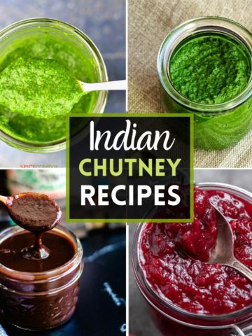 4-image grid of popular Indian chutney recipes