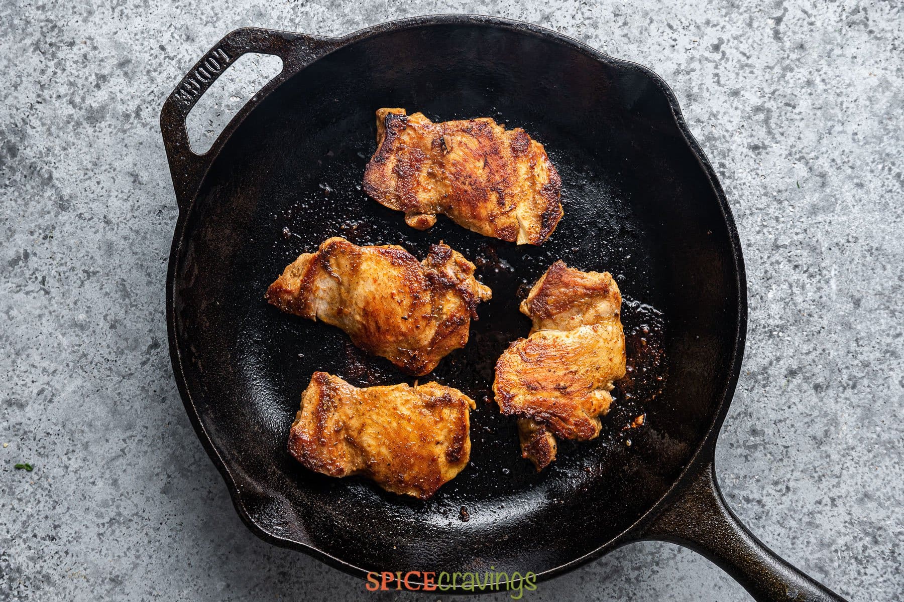 Greek chicken recipe in cast iron skillet